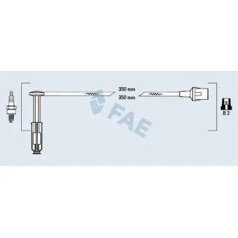 FAE 85052 - Kit de câbles d'allumage