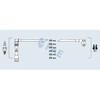 FAE 85062 - Kit de câbles d'allumage
