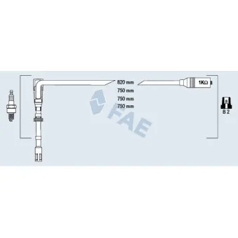 FAE 85065 - Kit de câbles d'allumage