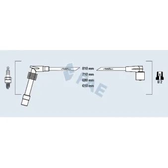 FAE 85083 - Kit de câbles d'allumage