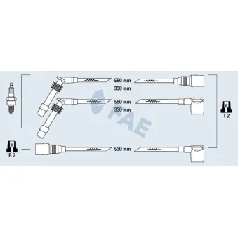 Kit de câbles d'allumage FAE OEM 1282587