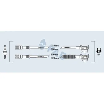 FAE 85112 - Kit de câbles d'allumage