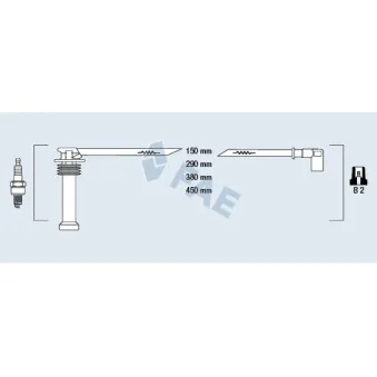 FAE 85125 - Kit de câbles d'allumage