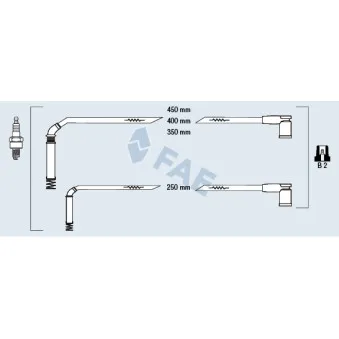 Kit de câbles d'allumage FAE OEM xs6f12287b4d