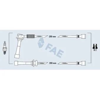 Kit de câbles d'allumage FAE OEM 0K24718160A