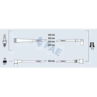 Kit de câbles d'allumage FAE 85220