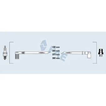 FAE 85250 - Kit de câbles d'allumage