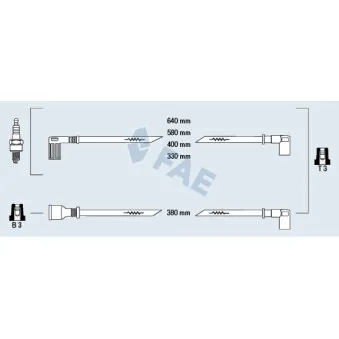 Kit de câbles d'allumage FAE 85271