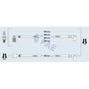 Kit de câbles d'allumage FAE OEM 7716094