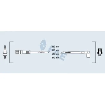 Kit de câbles d'allumage FAE OEM 7776810