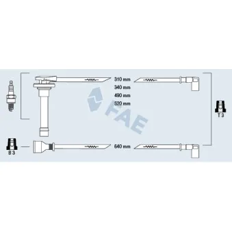 FAE 85320 - Kit de câbles d'allumage