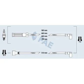 Kit de câbles d'allumage FAE 85350