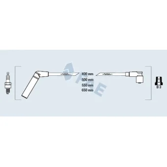 FAE 85379 - Kit de câbles d'allumage