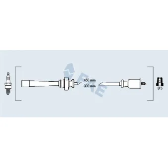 FAE 85382 - Kit de câbles d'allumage