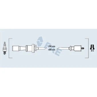 Kit de câbles d'allumage FAE OEM MD343245