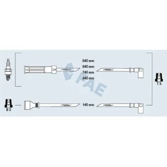 Kit de câbles d'allumage FAE 85390