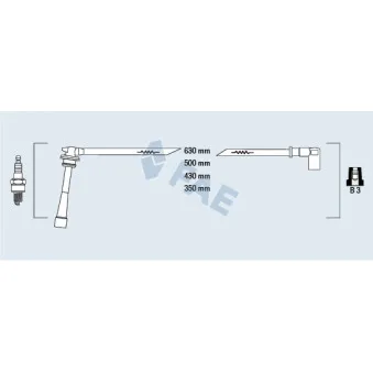 FAE 85391 - Kit de câbles d'allumage
