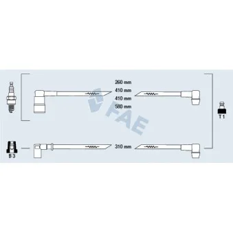 FAE 85470 - Kit de câbles d'allumage