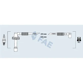 Kit de câbles d'allumage FAE 85481