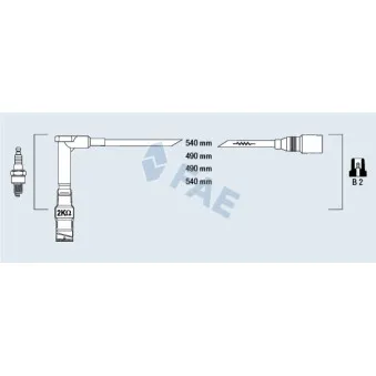 FAE 85490 - Kit de câbles d'allumage