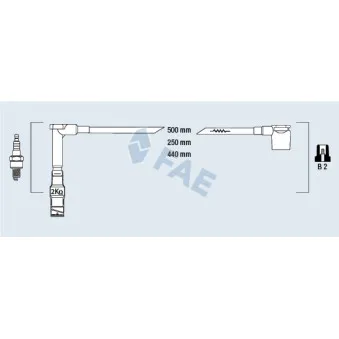 FAE 85510 - Kit de câbles d'allumage