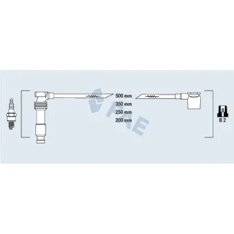 FAE 85561 - Kit de câbles d'allumage