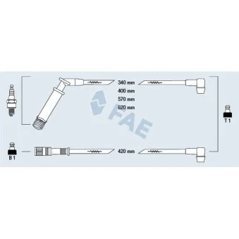 Kit de câbles d'allumage FAE OEM 90443689