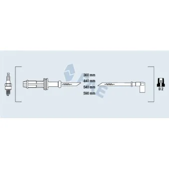 FAE 85600 - Kit de câbles d'allumage