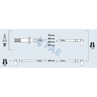 Kit de câbles d'allumage FAE 85610