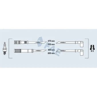 Kit de câbles d'allumage FAE OEM 46749624
