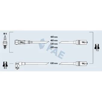 Kit de câbles d'allumage FAE 85685