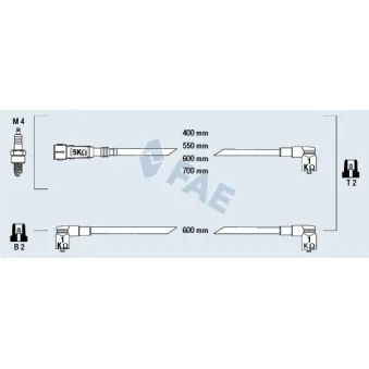 FAE 85693 - Kit de câbles d'allumage