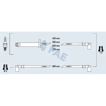 FAE 85710 - Kit de câbles d'allumage