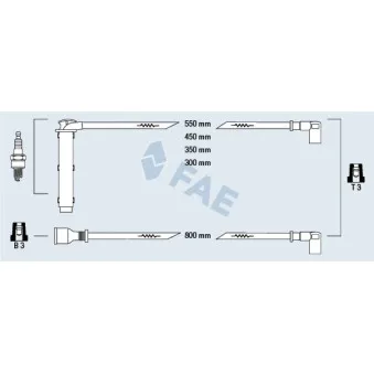 FAE 85760 - Kit de câbles d'allumage