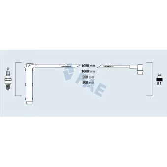 FAE 85764 - Kit de câbles d'allumage