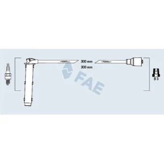 FAE 85766 - Kit de câbles d'allumage