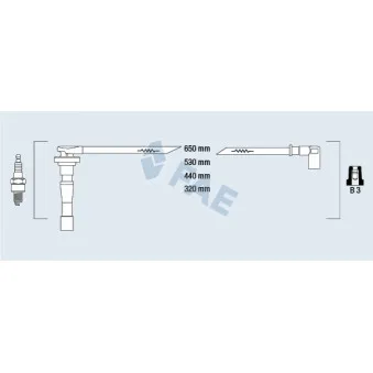 Kit de câbles d'allumage FAE 85801