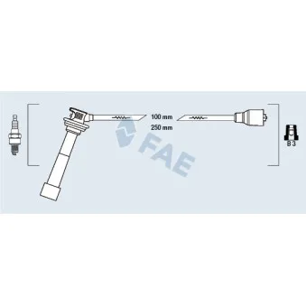 Kit de câbles d'allumage FAE 85806