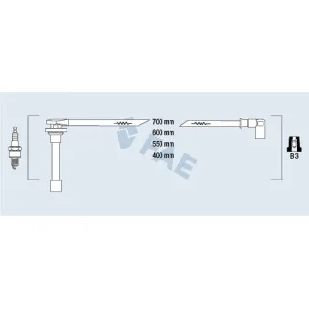 FAE 85811 - Kit de câbles d'allumage