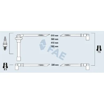 FAE 85840 - Kit de câbles d'allumage