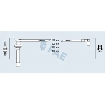 FAE 85861 - Kit de câbles d'allumage