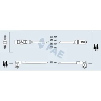 Kit de câbles d'allumage FAE 85865