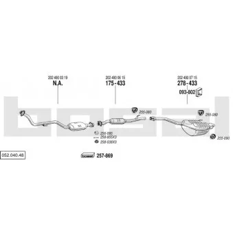 BOSAL 052.040.48 - Echappement