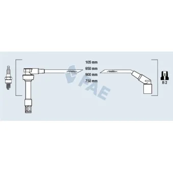 Kit de câbles d'allumage FAE OEM 12121247513