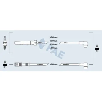 FAE 85970 - Kit de câbles d'allumage
