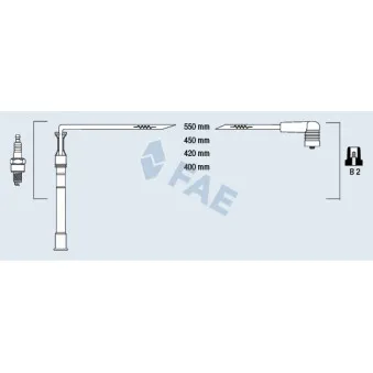 FAE 85991 - Kit de câbles d'allumage