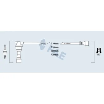 Kit de câbles d'allumage NGK 8741