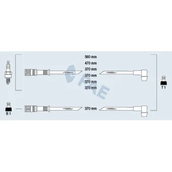 Kit de câbles d'allumage FAE 86010