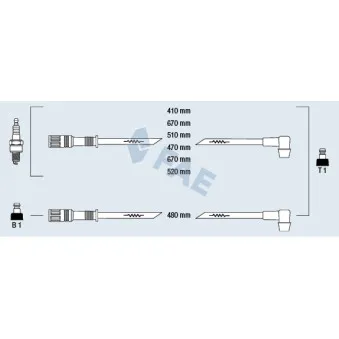 Kit de câbles d'allumage FAE 86020