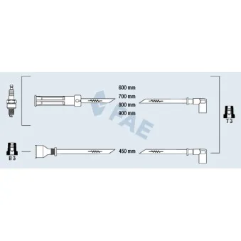FAE 86030 - Kit de câbles d'allumage